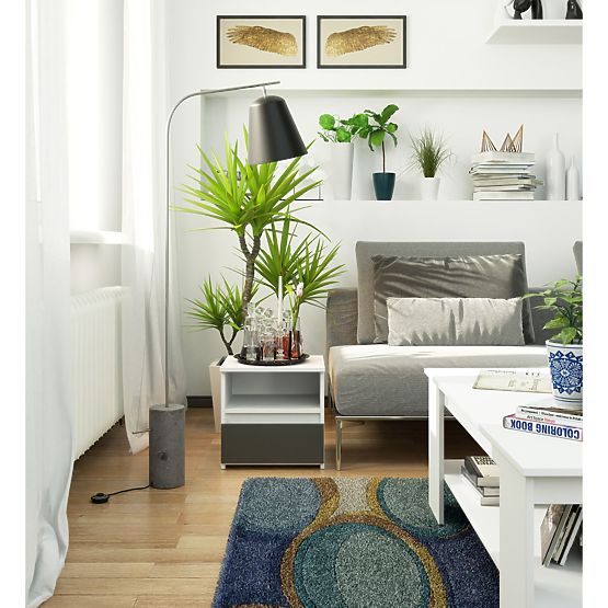 COMODĂ CL1 PK ALBĂ / GRAFIT GRI