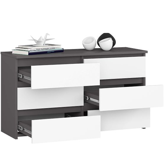 COMODĂ CL100 6SZ GRI / ALB