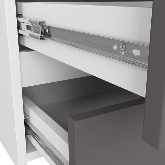 COMODĂ CL100 6SZ PK ALBĂ / GRI