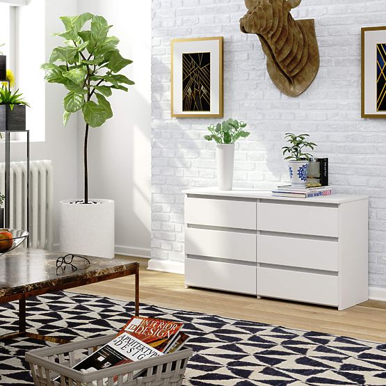 COMODĂ CL100 6SZ PK ALBĂ