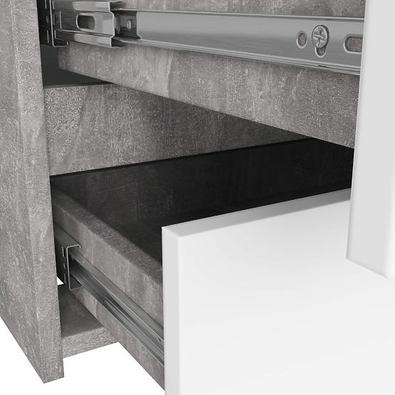 COMODĂ CL100 6SZ PK BETON / ALB