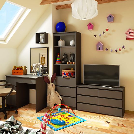 COMODĂ CL100 6SZ PK GRI