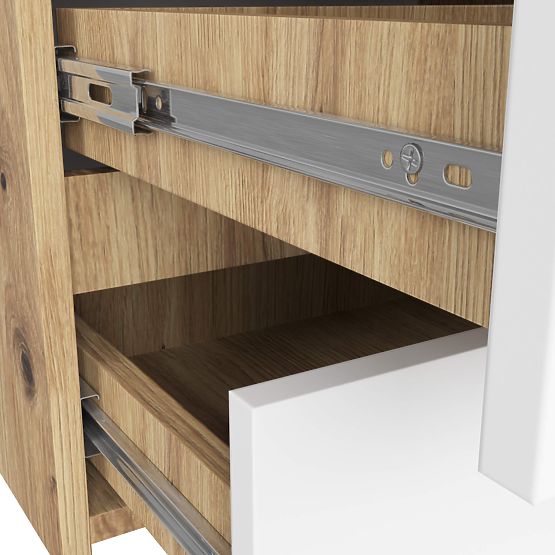 COMODĂ CL100 6SZ PK STEJAR ARTISAN / ALB