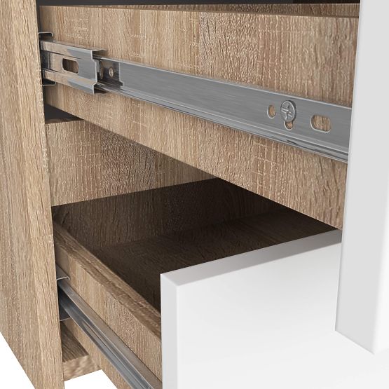 COMODĂ CL100 6SZ PK STEJAR SONOMA / ALB