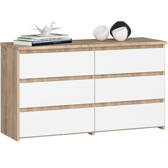 COMODĂ CL100 6SZ PK STEJAR SONOMA / ALB