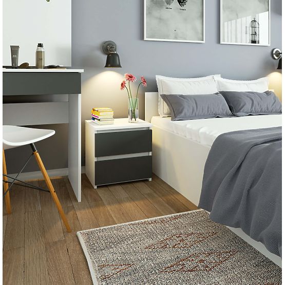 COMODĂ CL2 2SZ CLP ALBĂ / GRI