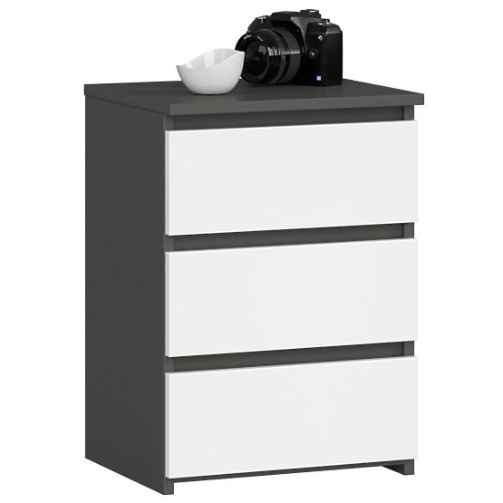 COMODĂ CL3/40 GRI GRAFIT / ALB