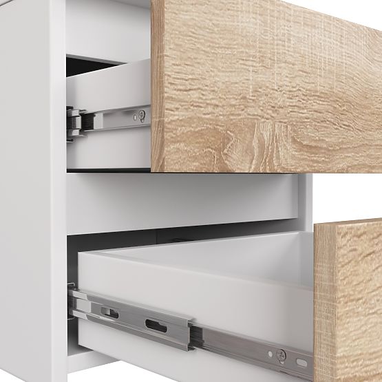 COMODĂ CL3/40 PK ALBĂ / STEJAR SONOMA