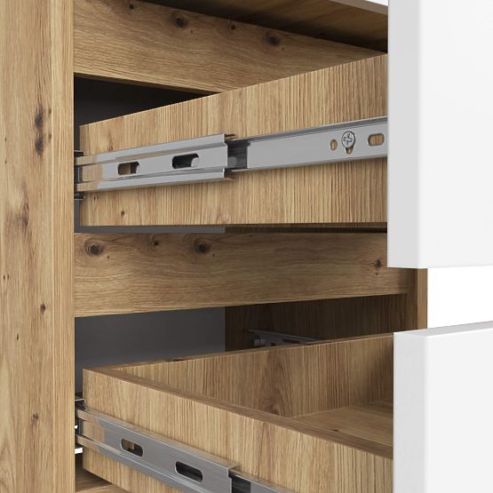 COMODĂ CL3/40 STEJAR ARTISAN / ALB