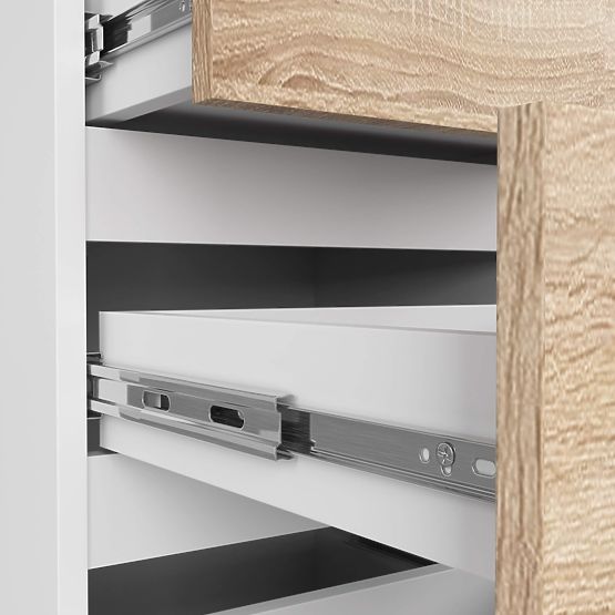 COMODĂ CL4 PK ALBĂ / STEJAR SONOMA