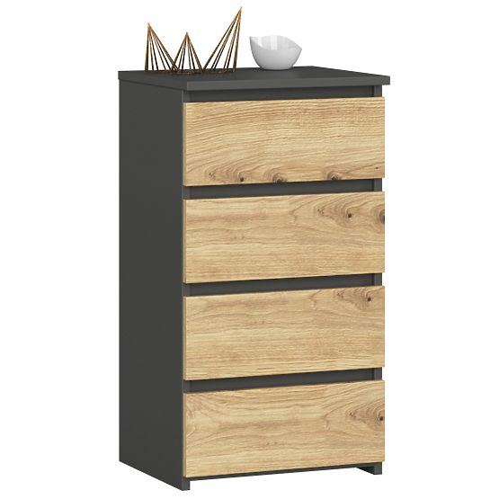 COMODĂ CL4 PK GRAFIT GRI / STEJAR ARTISAN