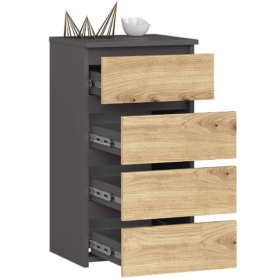 COMODĂ CL4 PK GRAFIT GRI / STEJAR ARTISAN