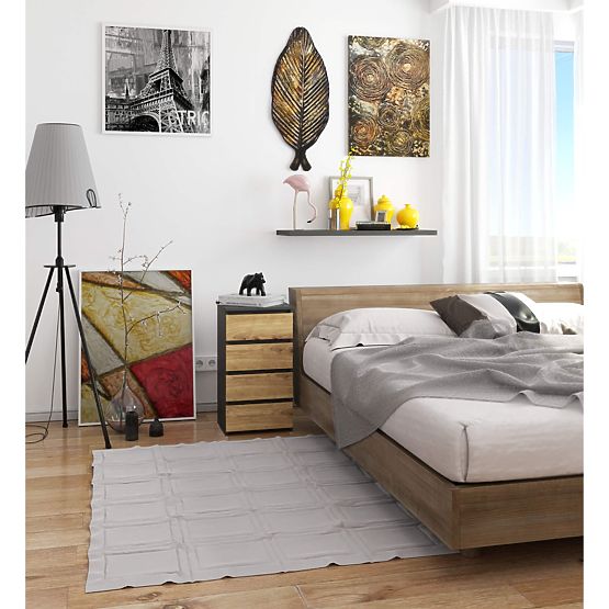 COMODĂ CL4 PK GRAFIT GRI / STEJAR ARTISAN