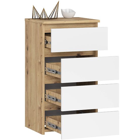 COMODĂ CL4 PK STEJAR ARTISAN / ALB