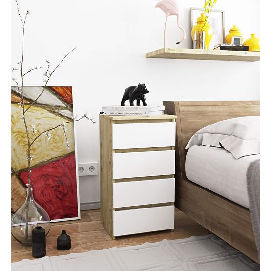 COMODĂ CL4 PK STEJAR ARTISAN / ALB