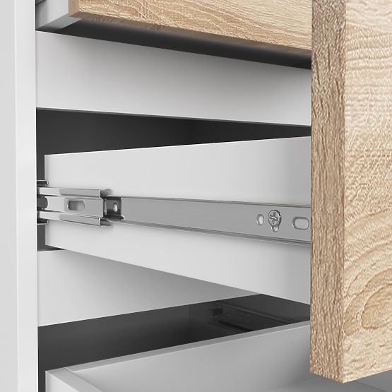 COMODĂ CL5 PK ALBĂ / STEJAR SONOMA