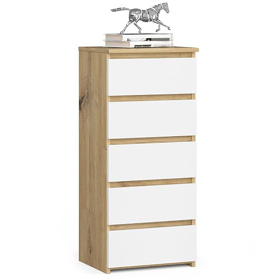 COMODĂ CL5 PK STEJAR ARTISAN / ALB