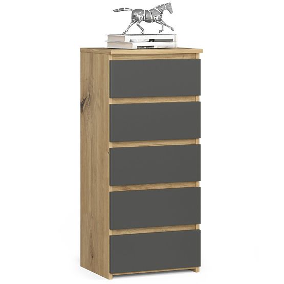 COMODĂ CL5 PK STEJAR ARTISAN / GRI
