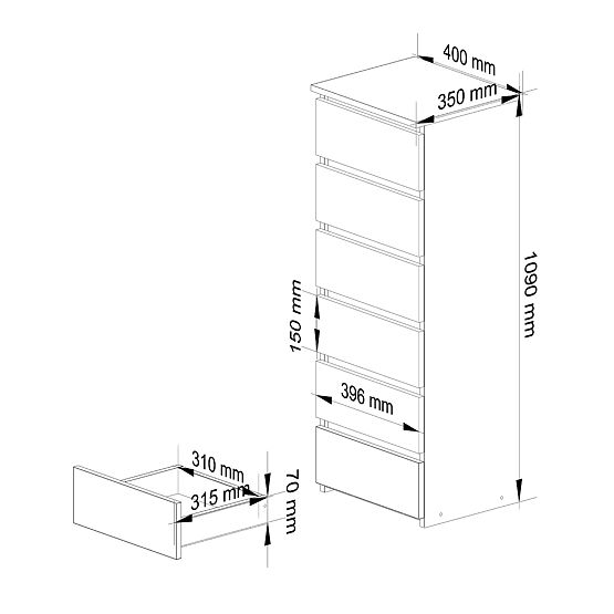 COMODĂ CL6 PK ALBĂ