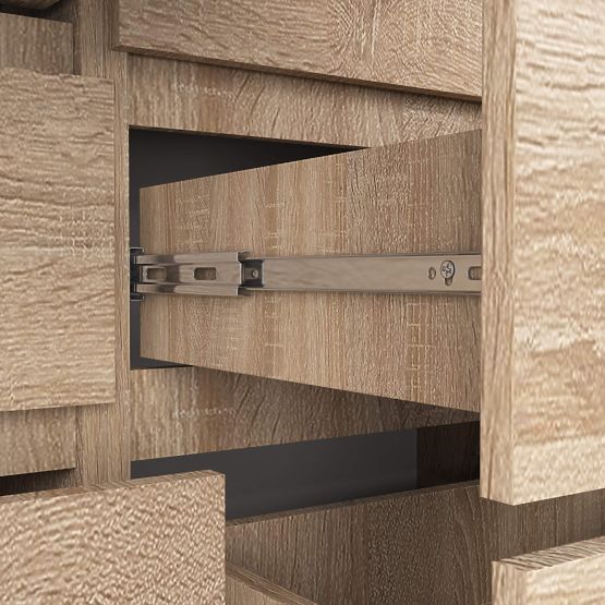 COMODĂ K 120 cm 8 SERTARE PK STEJAR SONOMA