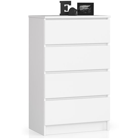 COMODĂ K 60 cm 4 SERTARE PK ALBĂ