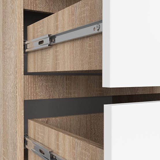 COMODĂ K 60 cm 4 SERTARE PK SONOMA / ALB