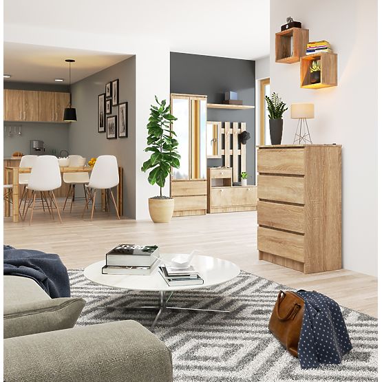 COMODĂ K 60 cm 4 SERTARE PK STEJAR SONOMA
