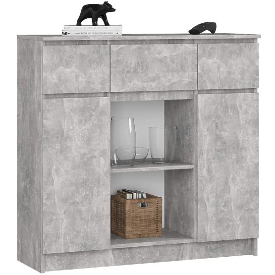 COMODĂ K100 2D 3SZ 1P PK BETON