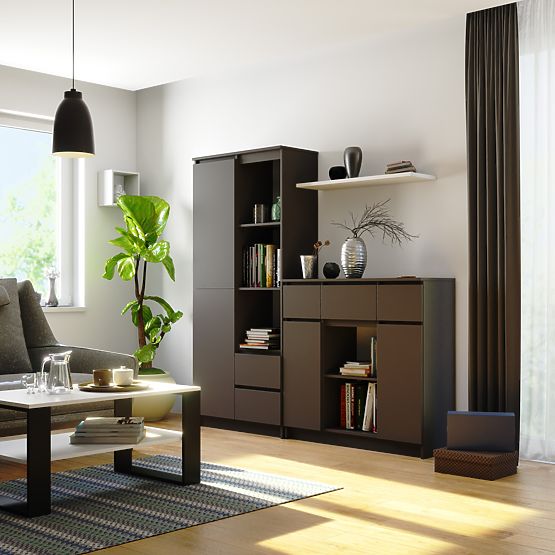 COMODĂ K100 2D 3SZ 1P PK GRAFIT GRI