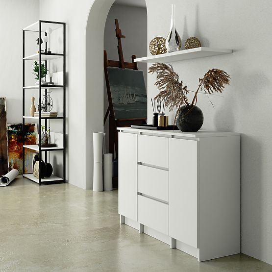 COMODĂ K100 2D 3SZ PK ALBĂ