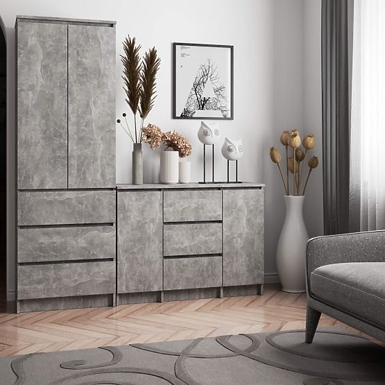 COMODĂ K100 2D 3SZ PK BETON