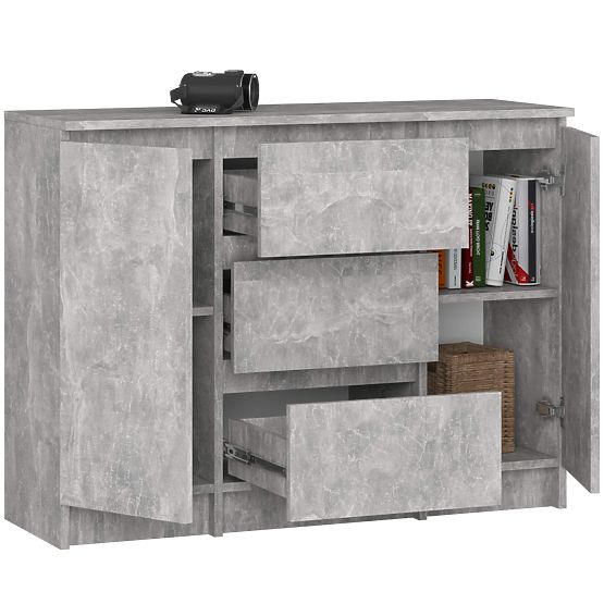 COMODĂ K100 2D 3SZ PK BETON