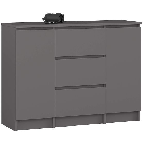 COMODĂ K100 2D 3SZ PK GRAFIT GRI