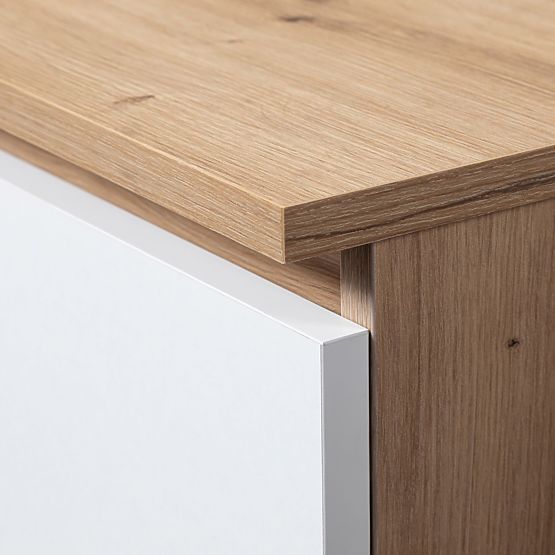 COMODĂ K100 2D 3SZ PK STEJAR ARTISAN / ALB