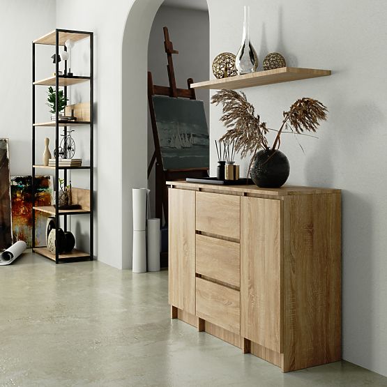 COMODĂ K100 2D 3SZ PK STEJAR SONOMA