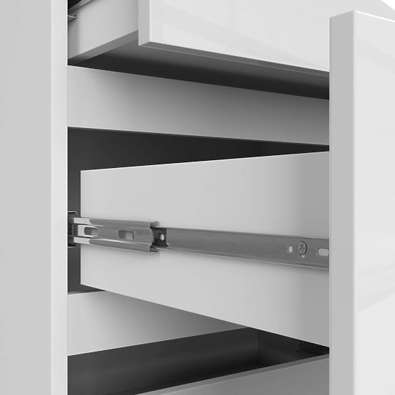 COMODĂ K120 10SZ CLP PK ALB LUCIOASĂ