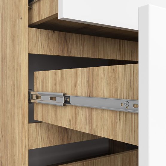 COMODĂ K120 10SZ CLP PK STEJAR ARTISAN / ALB