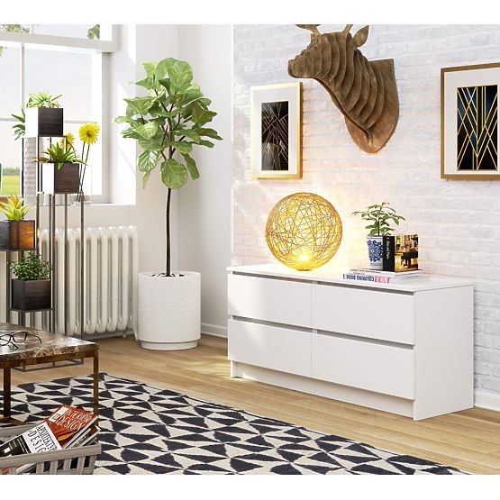 COMODĂ K120 4SZ CLP PK ALBĂ