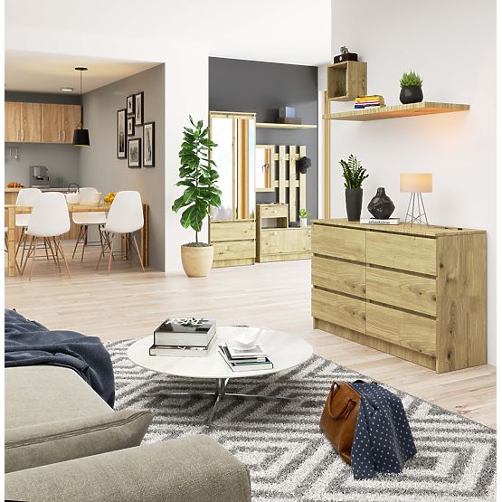 COMODĂ K120 6SZ CLP STEJAR ARTISAN