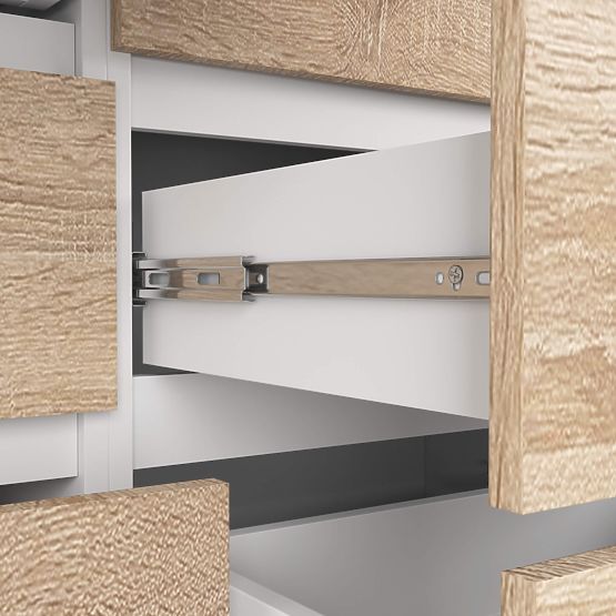 COMODĂ K120 8SZ PK ALB / SONOMA