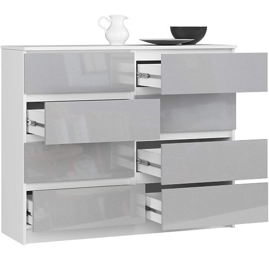 COMODĂ K120 8SZ PK METALIC LUCIOASĂ