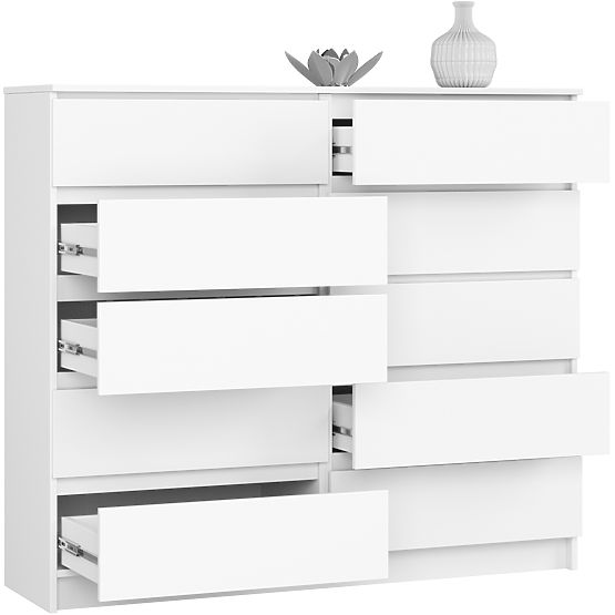 COMODĂ K140 10SZ CLP PK ALBĂ