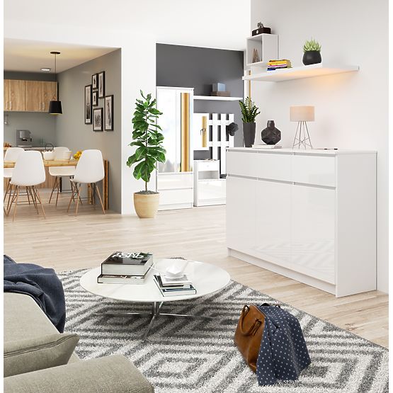 COMODĂ K140 3D 3SZ CLP PK ALB LUCIOAS