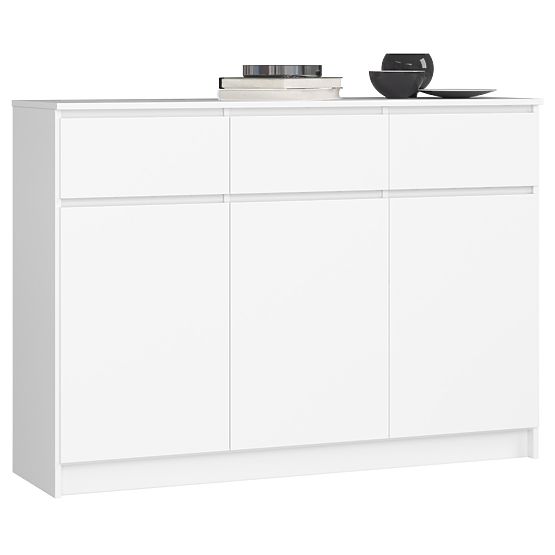 COMODĂ K140 3D 3SZ CLP PK ALBĂ