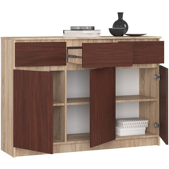 COMODĂ K140 3D 3SZ CLP PK SONOMA / WENGE