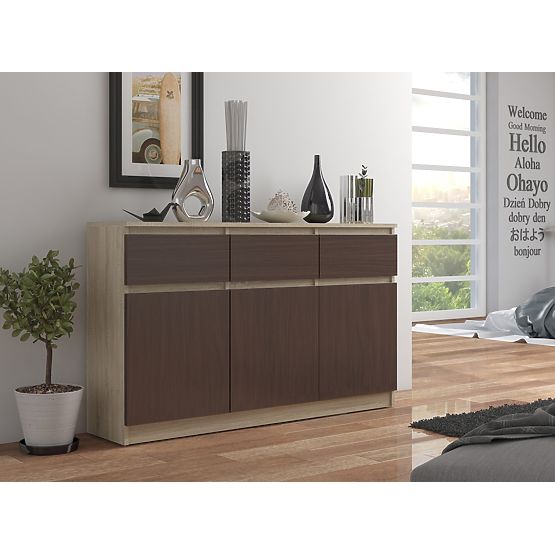 COMODĂ K140 3D 3SZ CLP PK SONOMA / WENGE