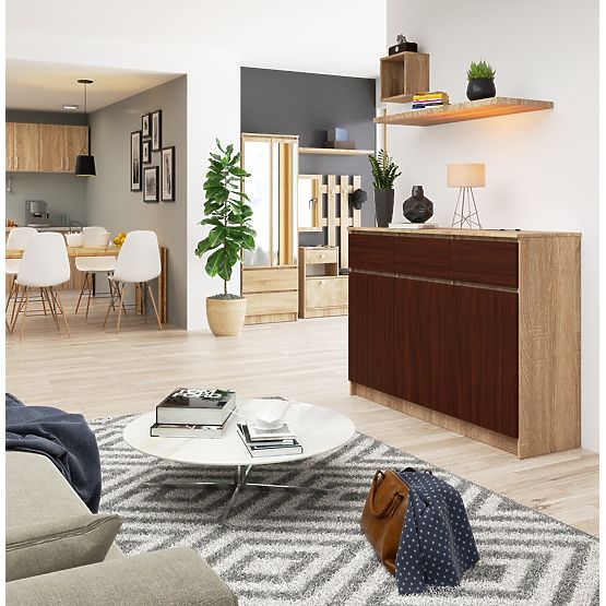 COMODĂ K140 3D 3SZ CLP PK SONOMA / WENGE
