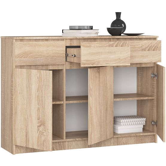 COMODĂ K140 3D 3SZ CLP PK STEJAR SONOMA
