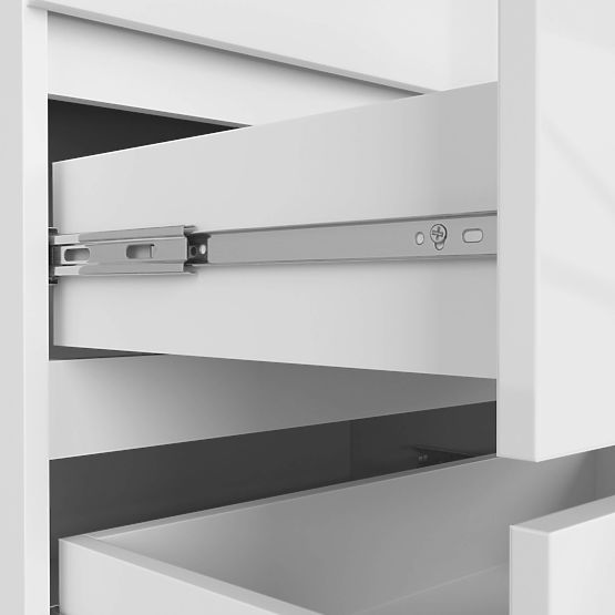 COMODĂ K140 6SZ CLP PK ALB LUCIOASĂ