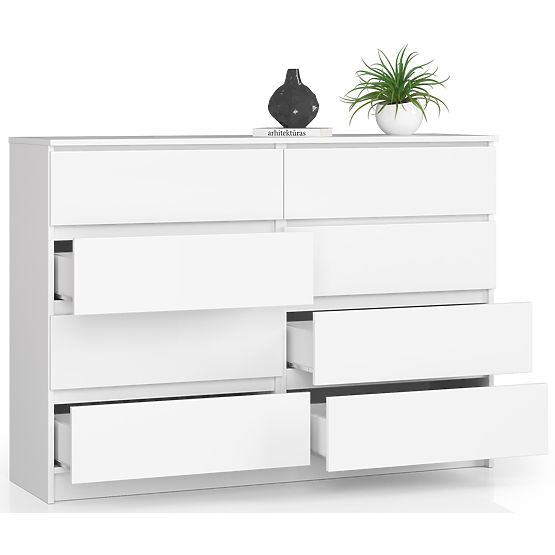 COMODĂ K140 8SZ CLP PK ALBĂ